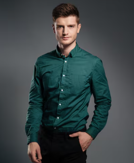Uniqlo Men Polo Shirts - Olive / Black