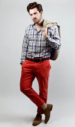 Peter England Men Trousers - Black / Navy
