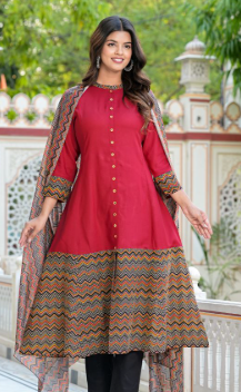 ONLY Women Kurtas - Maroon / Beige