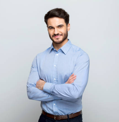 Uniqlo Men Casual Shirts - Blue / Grey
