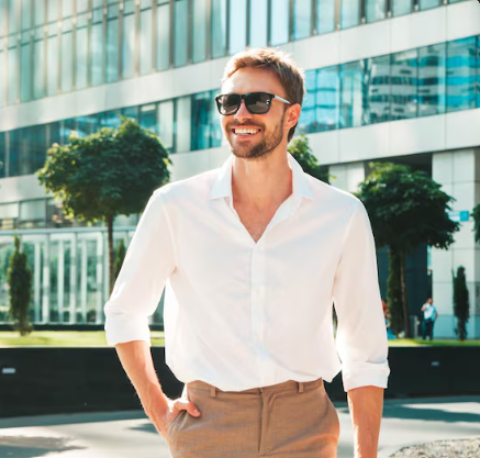 Lee Men Casual Shirts - Brown / Tan