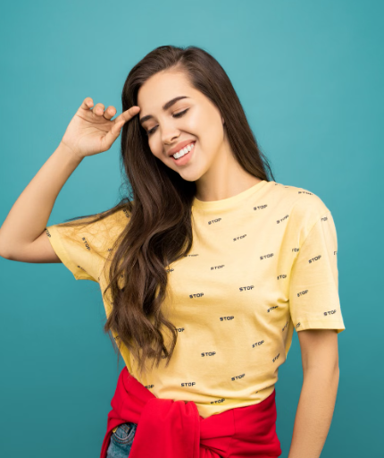 Zara Women T-Shirts - Grey / Mint