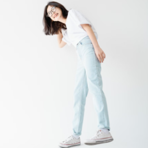 Zara Women Jeans - White / Rose