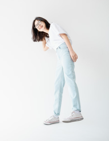 Zara Women Jeans - White / Rose