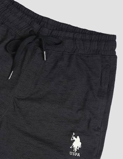 U.S. Polo Assn. Unisex Track Pants - Charcoal / Black