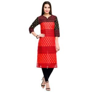GAP Women Kurtas - Black / Pink