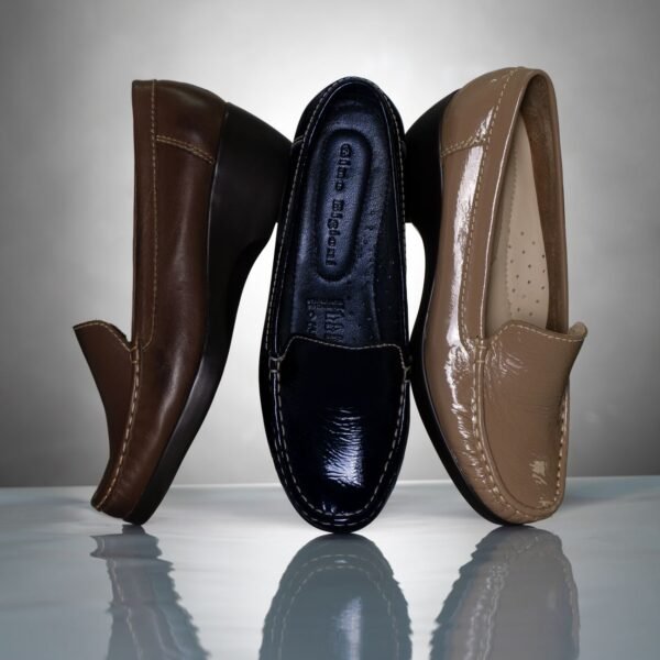 Clarks Senior Support Shoes - Beige / Brown