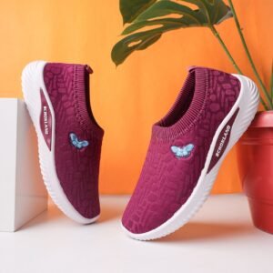 Skechers Women Running Shoes - Maroon / Beige