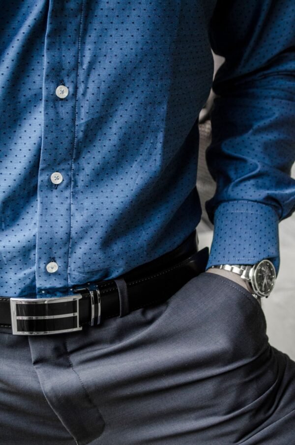 Van Heusen Senior Casual Shirts - Navy / Grey